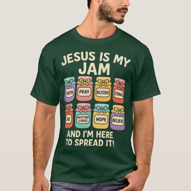 Camiseta Jesus Is My Jam And Im Here To Spread Christian Bi (Frente)