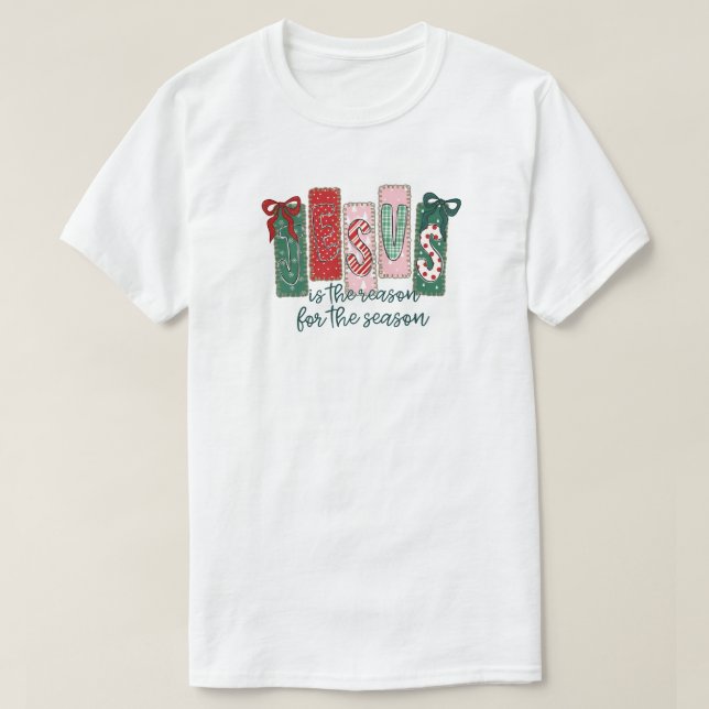 Camiseta Jesus is the reason for the season (Frente do Design)