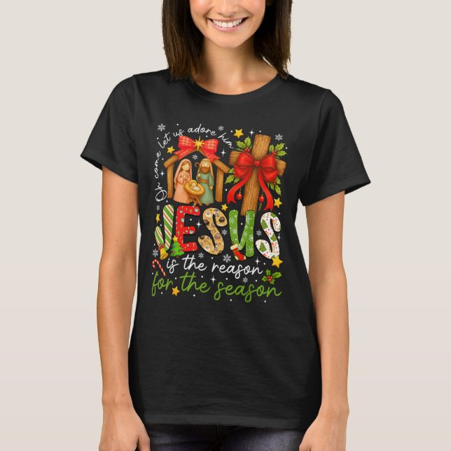 Camiseta Jesus Is The Reason For The Season Christian Chris (Frente)