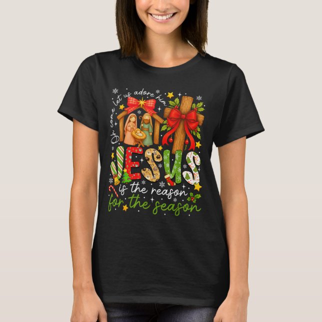 Camiseta Jesus Is The Reason For The Season Christian Chris (Frente)