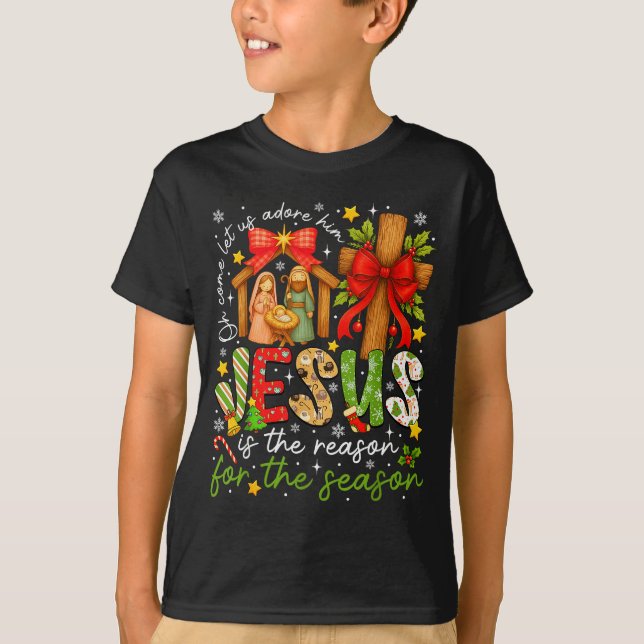 Camiseta Jesus Is The Reason For The Season Christian Chris (Frente)
