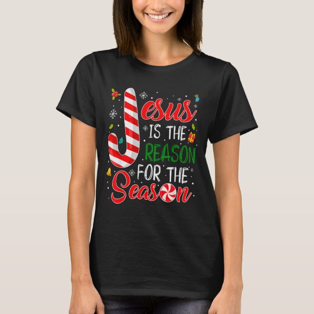 Camiseta Jesus Is The Reason For The Season Christmas Pajam (Frente)