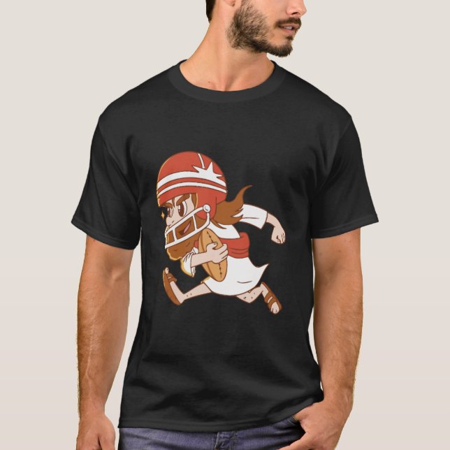 Camiseta Jesus Jogando Futebol Perfeito Roupa (Frente)