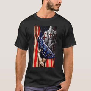 Camiseta Jesus Knight Templar Warrior Of Christian Amerian