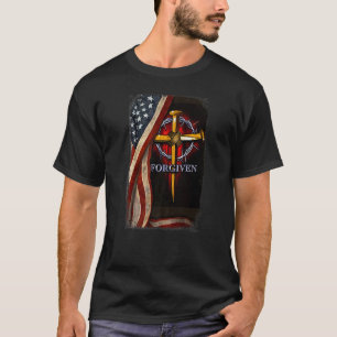 Camiseta Jesus Leão americano bandeira perdoada Christian P