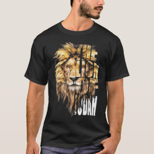Camiseta Jesus Leão de Judah Christian Gift para Homens Mul