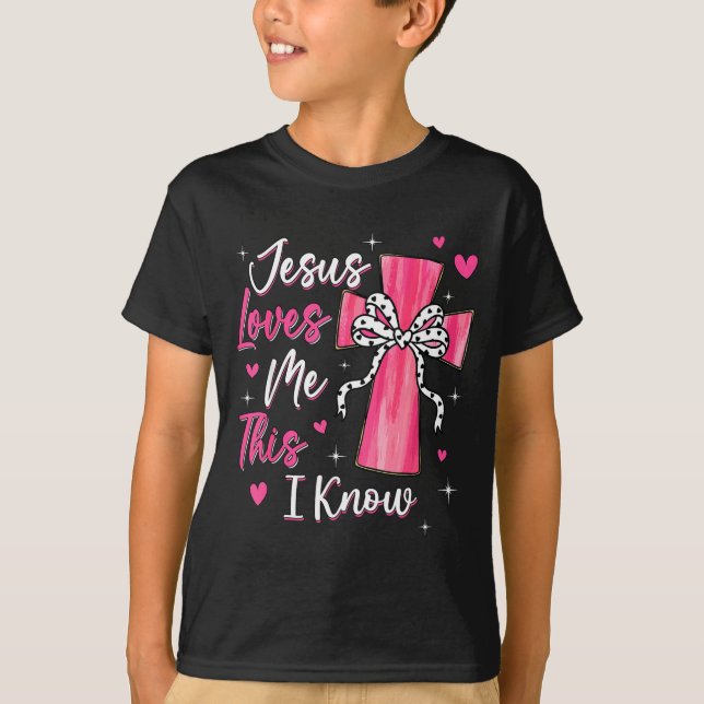Camiseta Jesus Loves Me This I Know God Religious Christian (Frente)