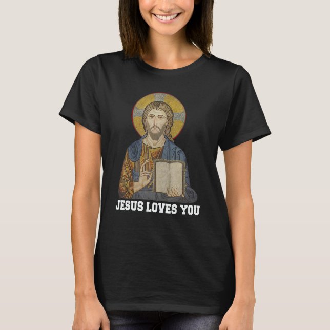 Camiseta Jesus Loves You Bible Religious Christ Christian (Frente)
