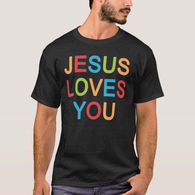 Camiseta Jesus Loves You Christian (Frente)