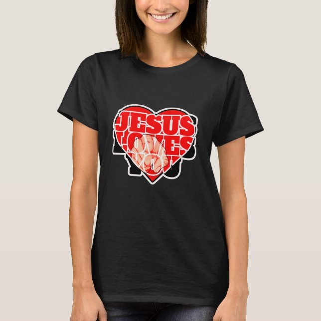 Camiseta Jesus Loves You-Inspirational Christian Faith (Frente)