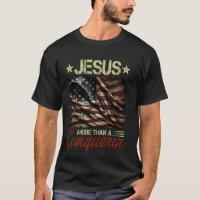 Jesus Mais Que Um Conquistador Bandeira Americana
