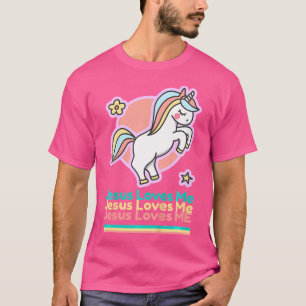 Camiseta Jesus Me Ama Bíblia Cristã Meninas Arco-Ínico