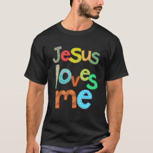 Camiseta Jesus me ama Deus Religioso por Mulheres Meninas C