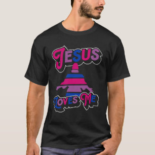 Camiseta Jesus Me Ama Igreja Orgulho Bissexual Cristão Fla