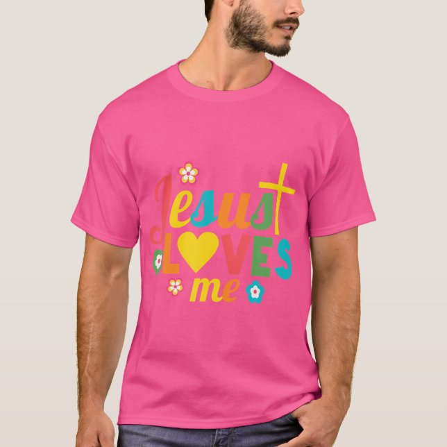 Camiseta Jesus me ama Páscoa da Cruz Cristã (Frente)