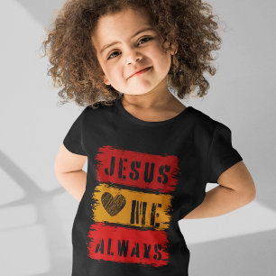 Camiseta Jesus Me Ama Sempre - Reze o Evangelho para Menina