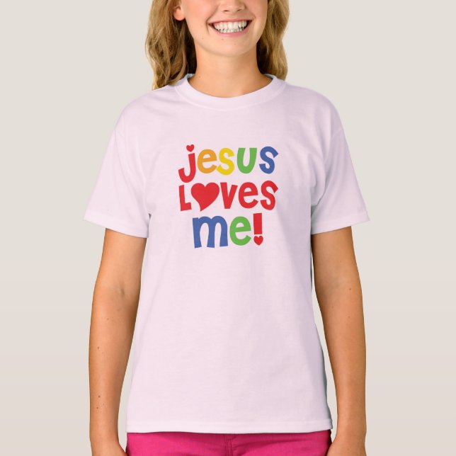 Camiseta jesus me ama! (t-shirt juvenil) (Frente)