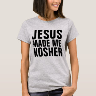 Camiseta JESUS ME FEZ COSHER, T-Shirts judaicas messiânicas