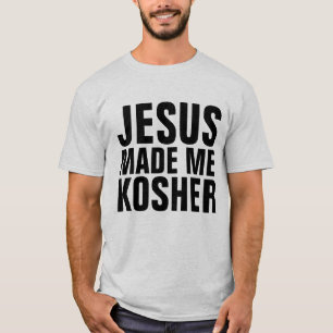 Camiseta JESUS ME FEZ COSHER, T-Shirts judaicas messiânicas
