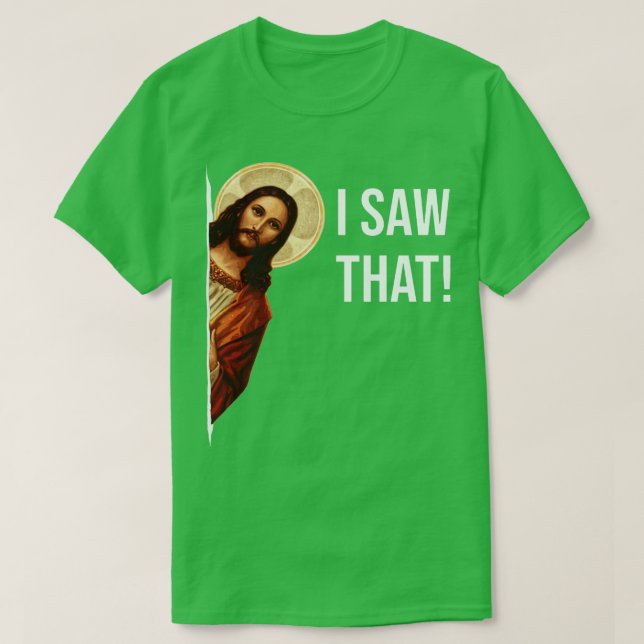 Camiseta Jesus Meme Eu Vi Aquela Caneca (Frente do Design)