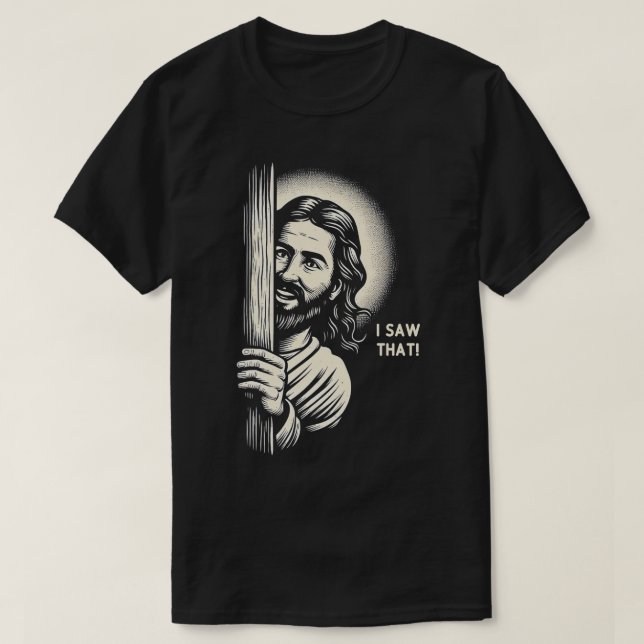 Camiseta Jesus Meme Eu Vi Isso 1 (Frente do Design)