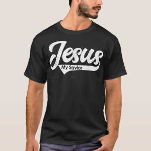Camiseta Jesus Meu Salvador Fé Baseado em Citação Cristã T-