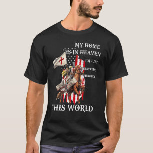 Camiseta Jesus Minha Casa Está No Céu Caminhando Cavaleiro