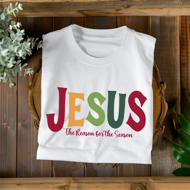 Camiseta Jesus Motivo do Natal Cristão da Época (Criador carregado)