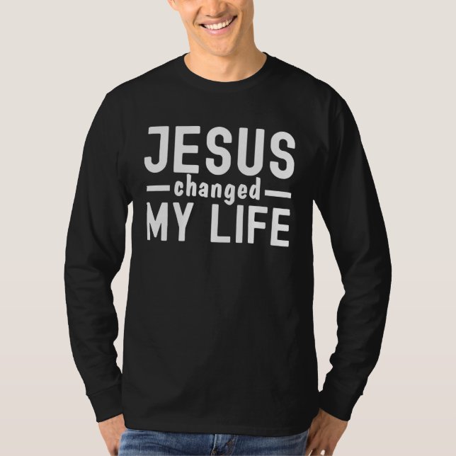 Camiseta Jesus Mudou Minha Vida Me Perguntou Como Devoto de (Frente)