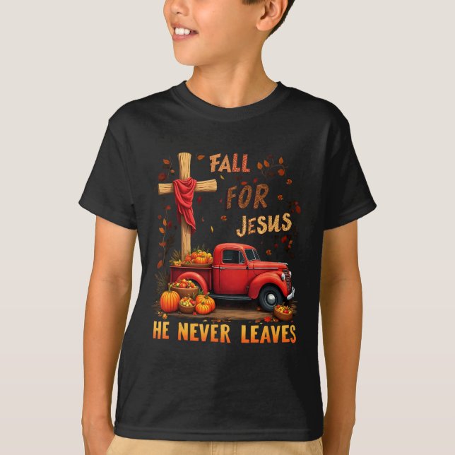 Camiseta Jesus My Favourite Season Fall Christian Thanksgiv (Frente)