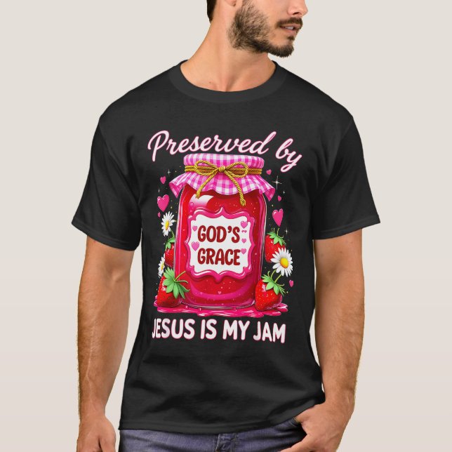 Camiseta Jesus My Jam Strawberry Coquette Nk Preserved God’ (Frente)