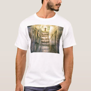 Camiseta Jesus na ressurreição da Páscoa de tumba vazia