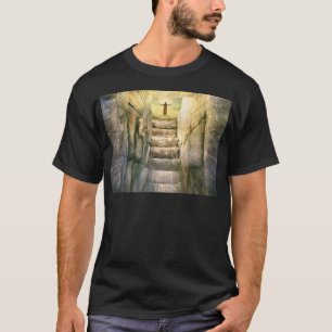 Camiseta Jesus na ressurreição vazia da páscoa do túmul