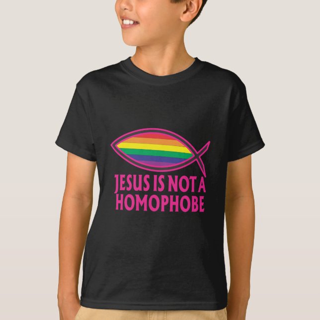 Camiseta Jesus não é um Homophobe (Frente)