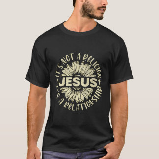 Camiseta Jesus Não É Uma Religião É Um Fundo De Relações