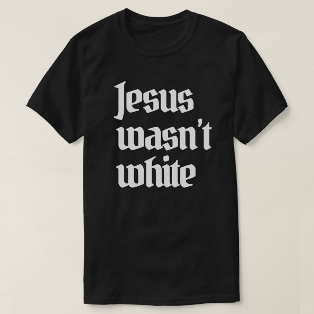 Camiseta Jesus não era um clássico adesivo redondo branco (Frente do Design)