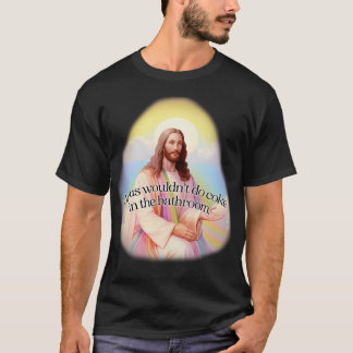 Camiseta Jesus Não Faria Coca-Cola no Banheiro