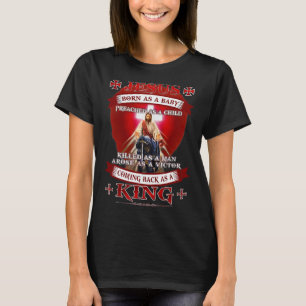 Camiseta Jesus Nascer Como Bebê Criança Cristã