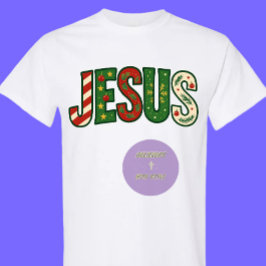 Camiseta JESUS - Natal - Cristão