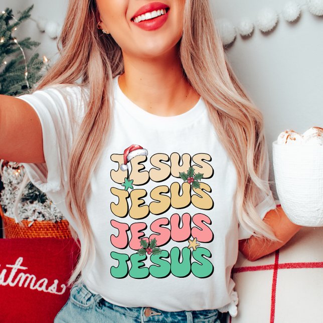 Camiseta Jesus Natal T-Shirt Colorful (Criador carregado)