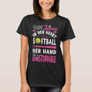 Camiseta Jesus No Coração Dela Mão Macia Presente Engraçado