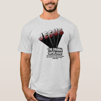 Camiseta Jesus: O 19:10 original de Luke do super-herói