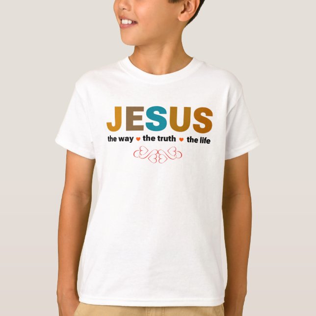 CAMISETA JESUS. O CAMINHO, A VERDADE, A VIDA. (Frente)