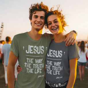 Camiseta Jesus O Caminho Verdade Vida João 14:6 Bíblia Grun