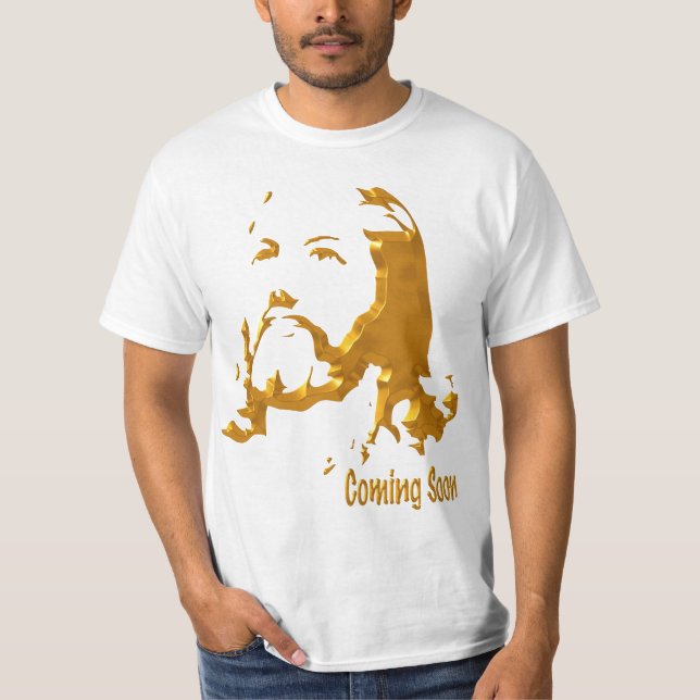 Camiseta Jesus o design Dourado do t-shirt (Frente)