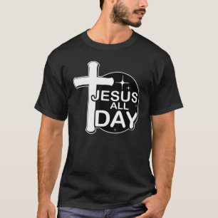 Camiseta Jesus o dia todo Bíblia de fé, citação ortodoxa