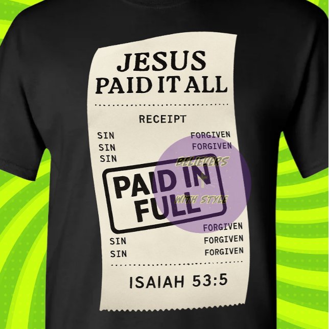 Camiseta Jesus pagou tudo - Cristão (Criador carregado)