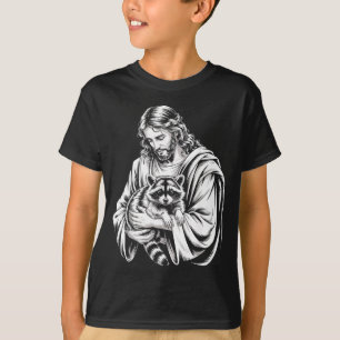 Camiseta Jesus Panda Lixo Guaxinim Destruiu Guaxinim Animal