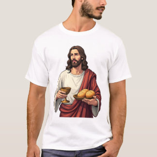 Camiseta Jesus Pão Vinho Gravura Vintage 2