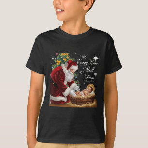 Camiseta Jesus Papai noel Natal Natal Natal Todos os Knee S